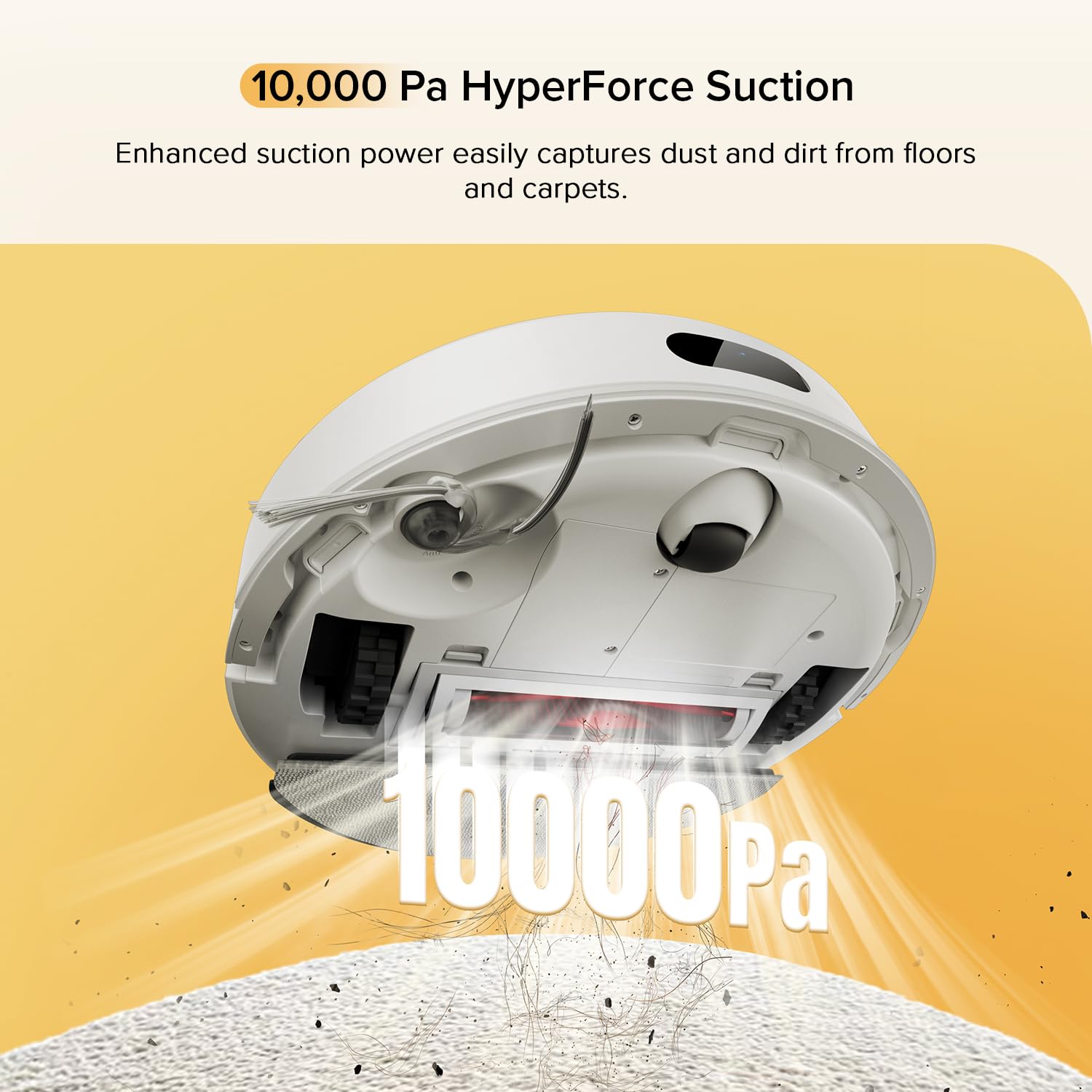 roborock roborock Q7 M5 Robot Vacuum Cleaner with Mop, 10,000Pa HyperForce Suction, Dual Anti-Tangle System, PreciSense LiDAR Navigation, APP-Controlled Mopping, Ideal for Pet Hair and Hard Floors in use