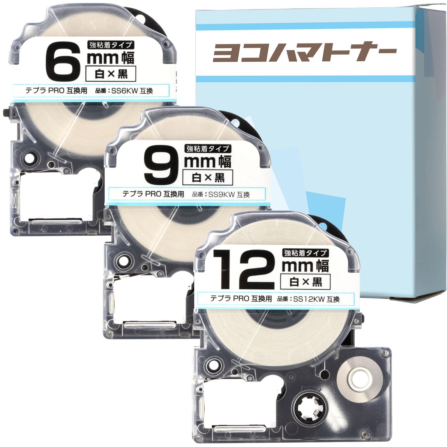 Amazon | キングジム対応 テプラPRO用互換 SSKW 互換テープ 強粘着 白