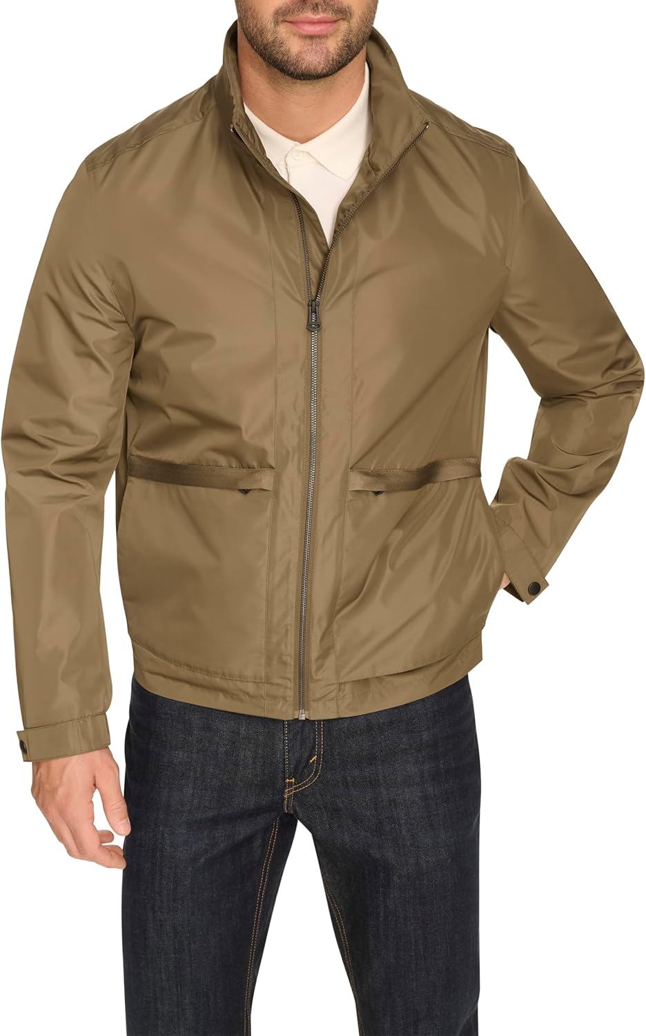 Cole Haan Men's Long Sleeve Self Packable Windbreaker