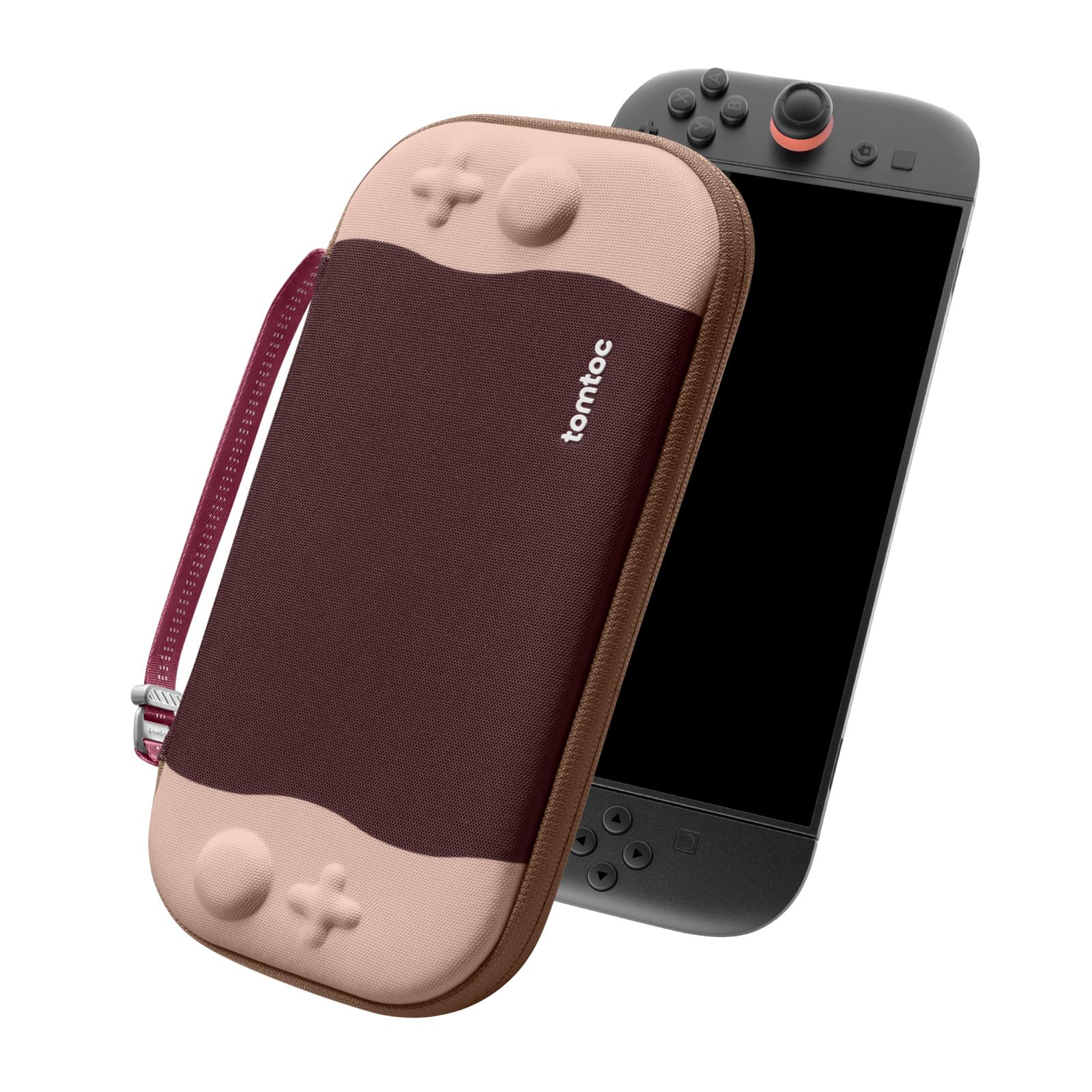 tomtoc Slim Tasche Kompatibel mit Nintendo Switch 2 (2025), Geruchlose Filz Ultradünn Carry Case für Konsole und 12 Spiele, Harte Schutzhülle Tragetasche mit Original-Patent und Militärstandard-Schutz