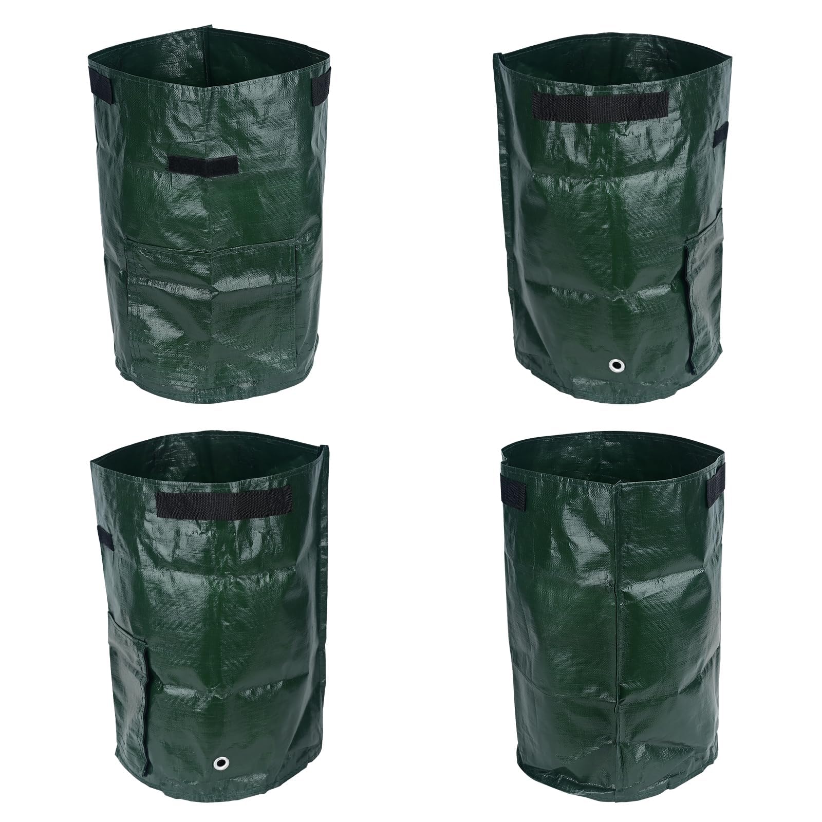 4PCS 10 Gallon Potato Grow Bags,35cm x 45cm,PE Potato Planter Bag with Access Flap and Handles for Planting Vegetables Potato Carrot Onion Tomato (4PCS)