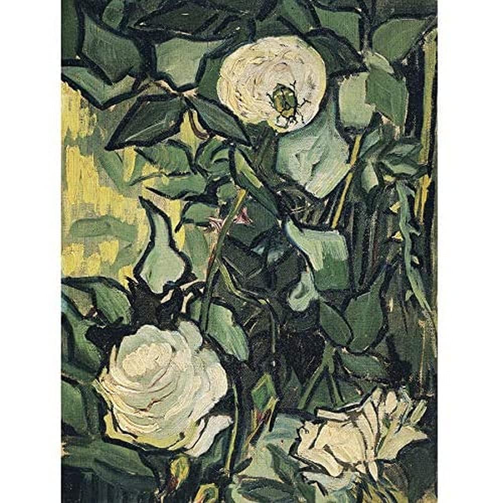 Vincent Van Gogh Roses Art Print Canvas Premium Wall Decor Poster Mural