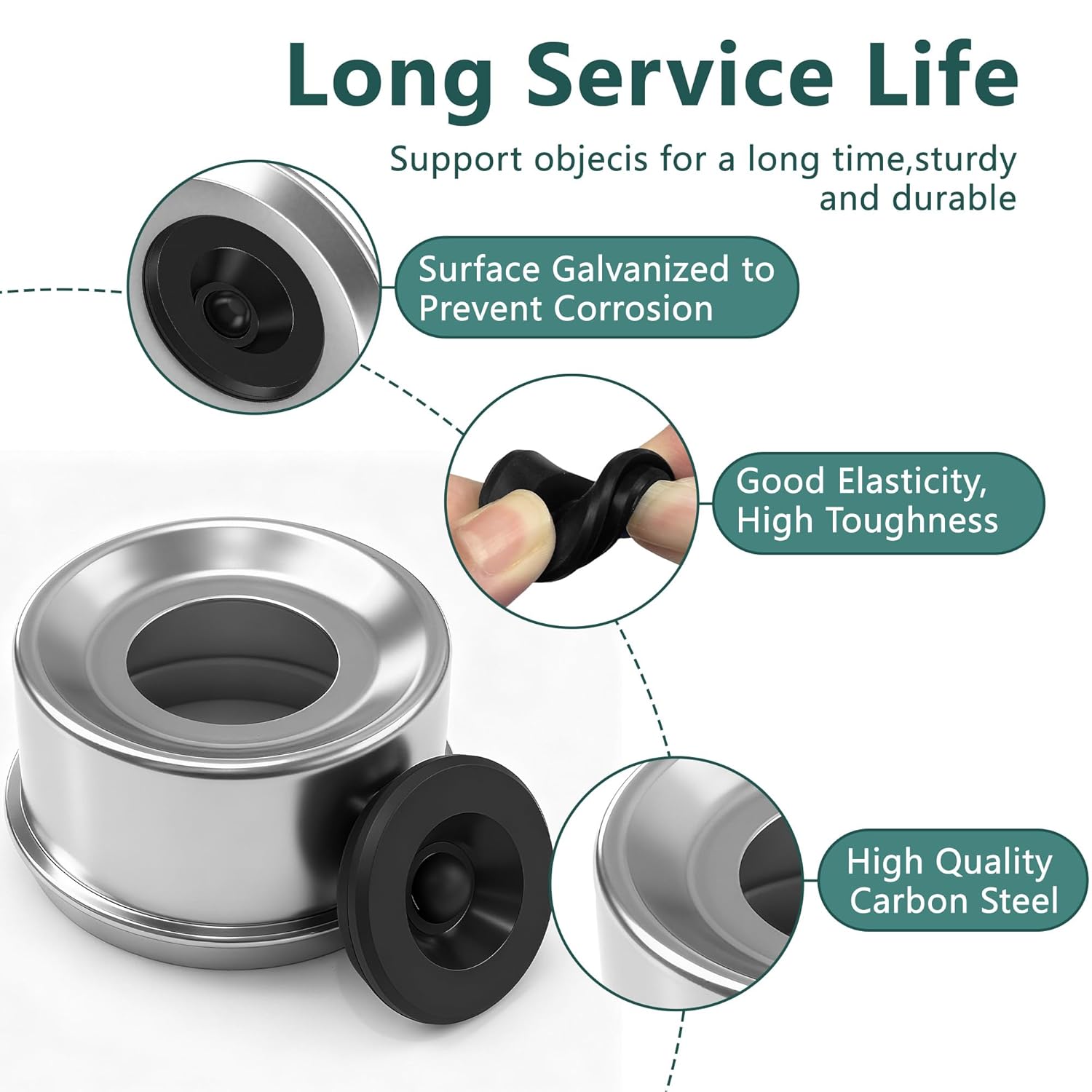 4セット 7ポンドボートトレーラー車軸ベアリングキット、25580 14125Aベアリング ダブルリップグリースシール 10-36(