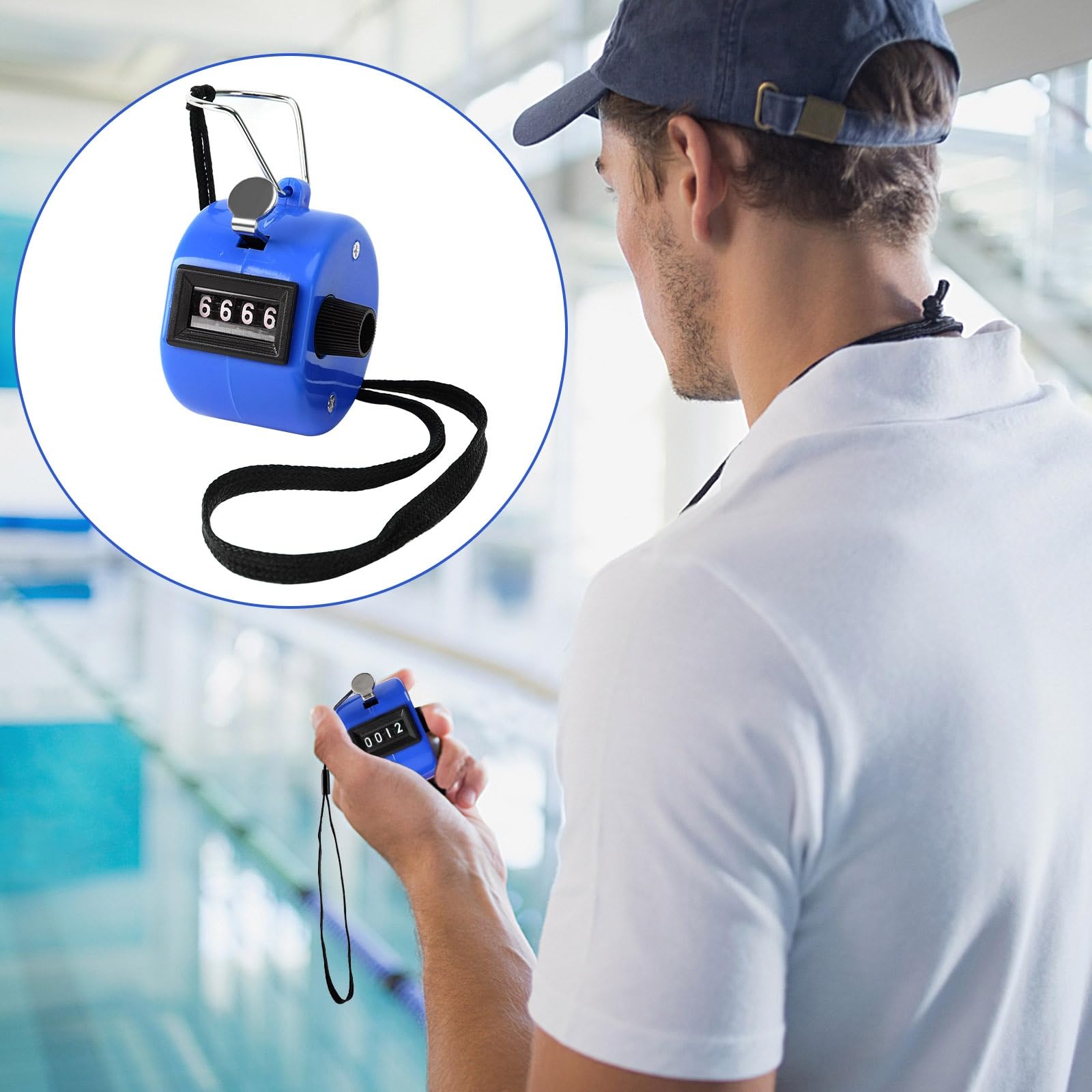 Event Clicker Counter Snapklik.com : Blue Handheld Tally Counter Clicker 4 Digital Number ...