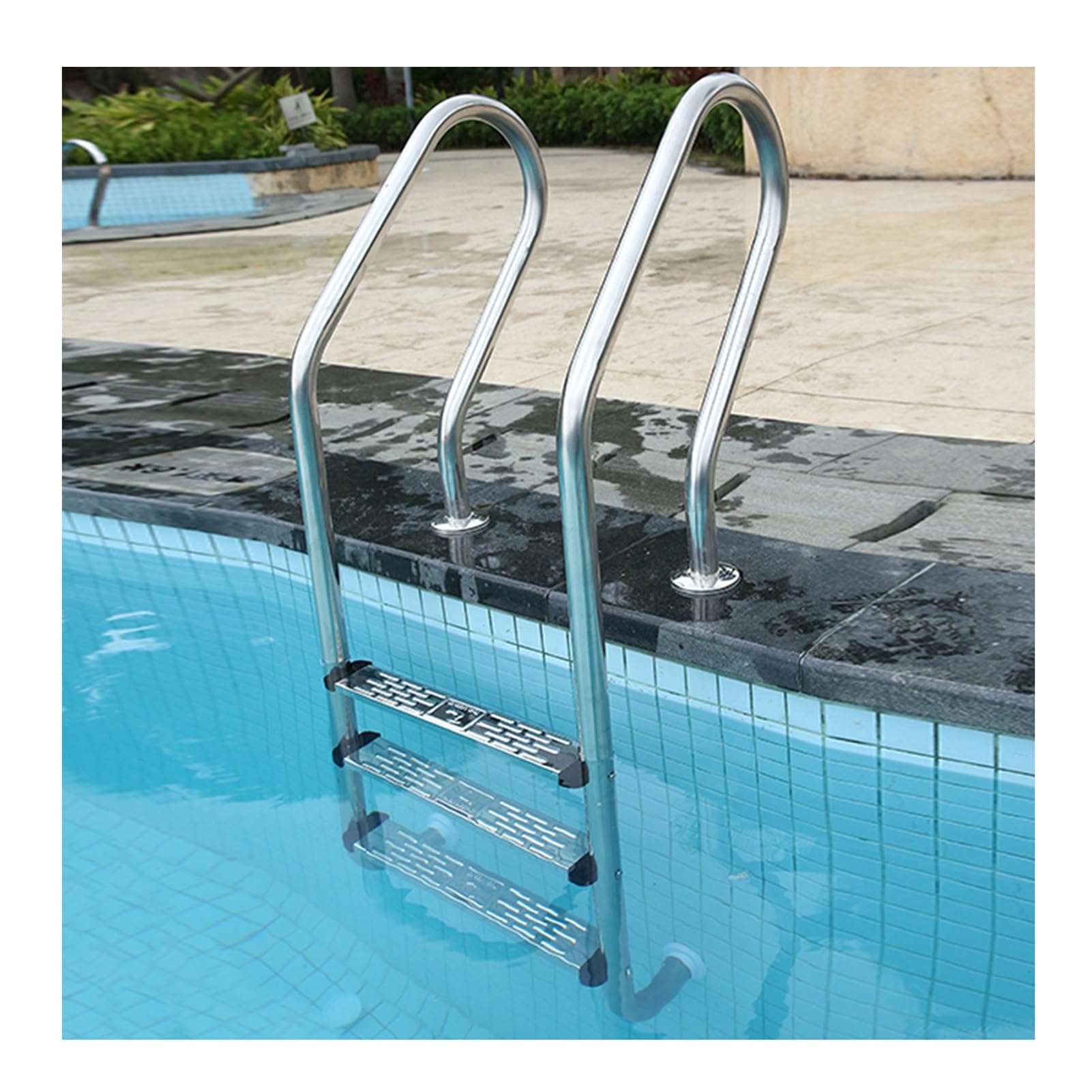 TYYCKJ Pool Ladders, Stainless Steel Ladder Steps, Pool Climbing Ladders with Handrails, Suitable For Swimming Pools, Spas, and Water Parks(3 steps)