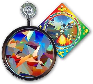 Rainbow Symphony- Rainbow Prism Suncatcher for Window, Crystal Pattern, Includes a Bonus Rainbow on Board Sun Catcher, Made in USA - Buy now