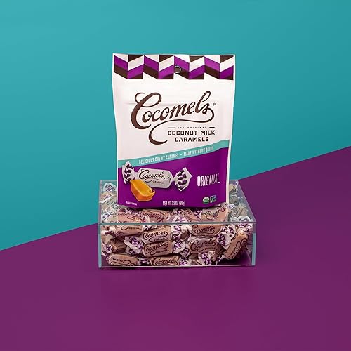 Miniatura 5 de Cocomels Caramelos de leche de coco veganos orgánicos, paquete variado de tres sabores (paquete de 3)
