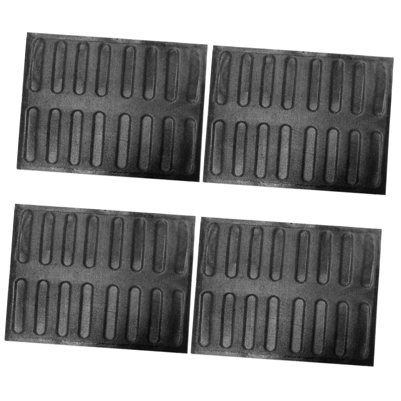TOPBATHY 4 Piezas Molde De Pan Francés Multifunción Molde Para Brownie Con Separadores Molde Para Hornear Pan Francés Moldes Para Pan Frances Bandeja Para Hornear Pan Gel De Sílice Black