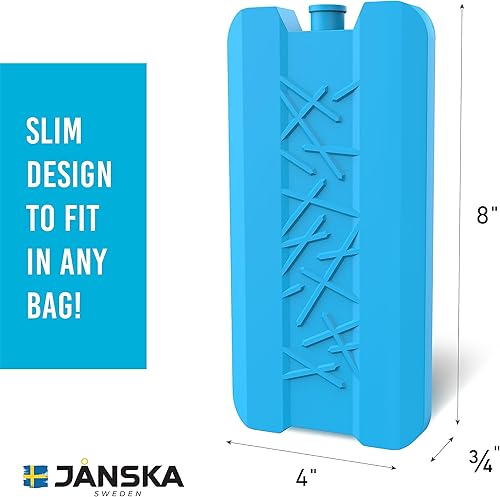 Miniatura 4 de Janska Paquetes de hielo reutilizables para hieleras y loncheras, paquetes de congelador de larga duración, perfectos para accesorios de campamento,