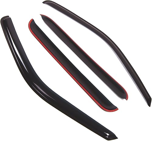 Miniatura 2 de Tuningpros Visor de ventana compatible con Ford Excursion 2000-2002, DGWV2-507, deflector de montaje exterior, protector de lluvia, humo oscuro,