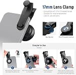 NEEWER 2 en 1 Kit d'objectif pour smartphone, 0.75x Angle large 2X Lentille de téléphone Macro Compatible avec iPhone Samsung Android Cellphone, Détachable HD Filtre avec 17mm à 37mm Anneau d'adaptateur & Adaptateur de filtres, LS-60