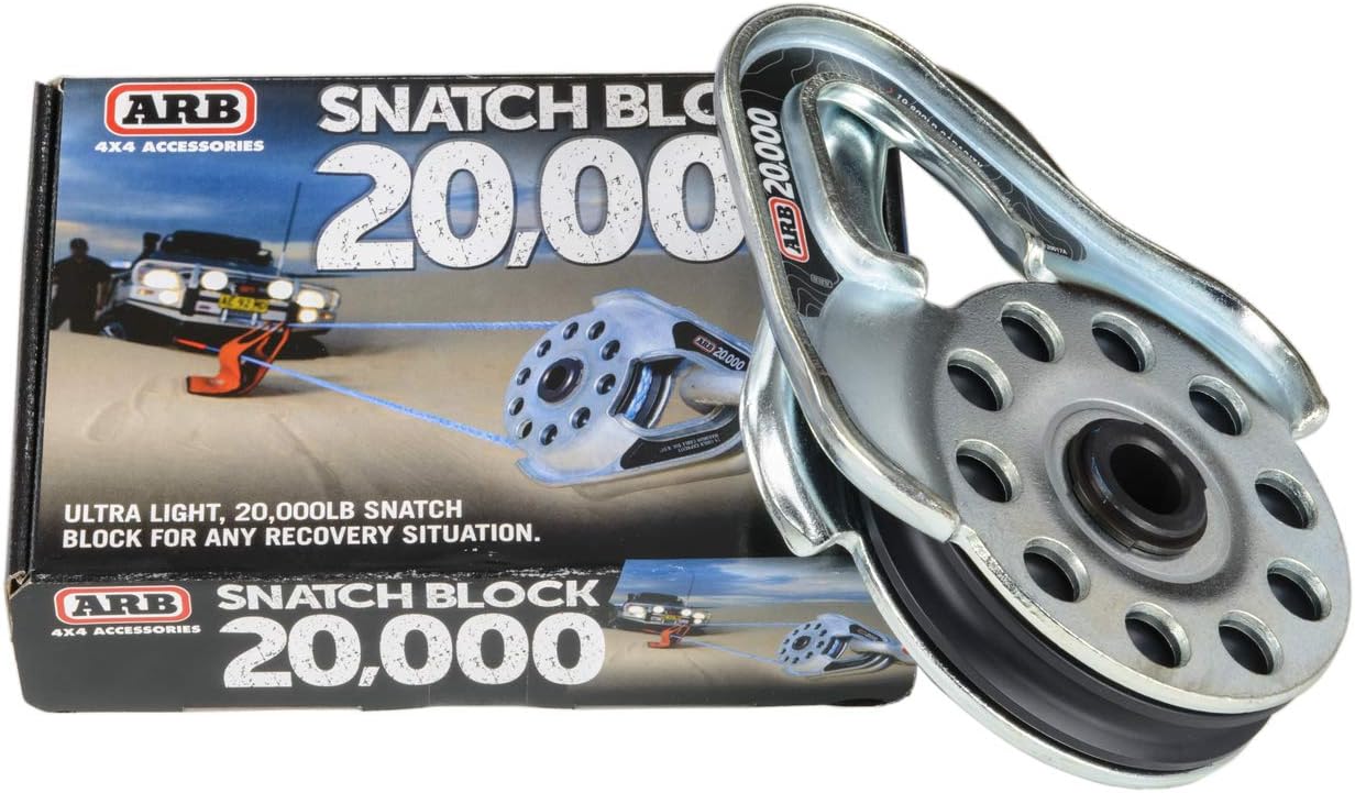 10100020A Snatch Block Recovery Pulley of 20000 lbs, Double The Pulling Force, Ultra Light Design, a Must for Winch Recovery