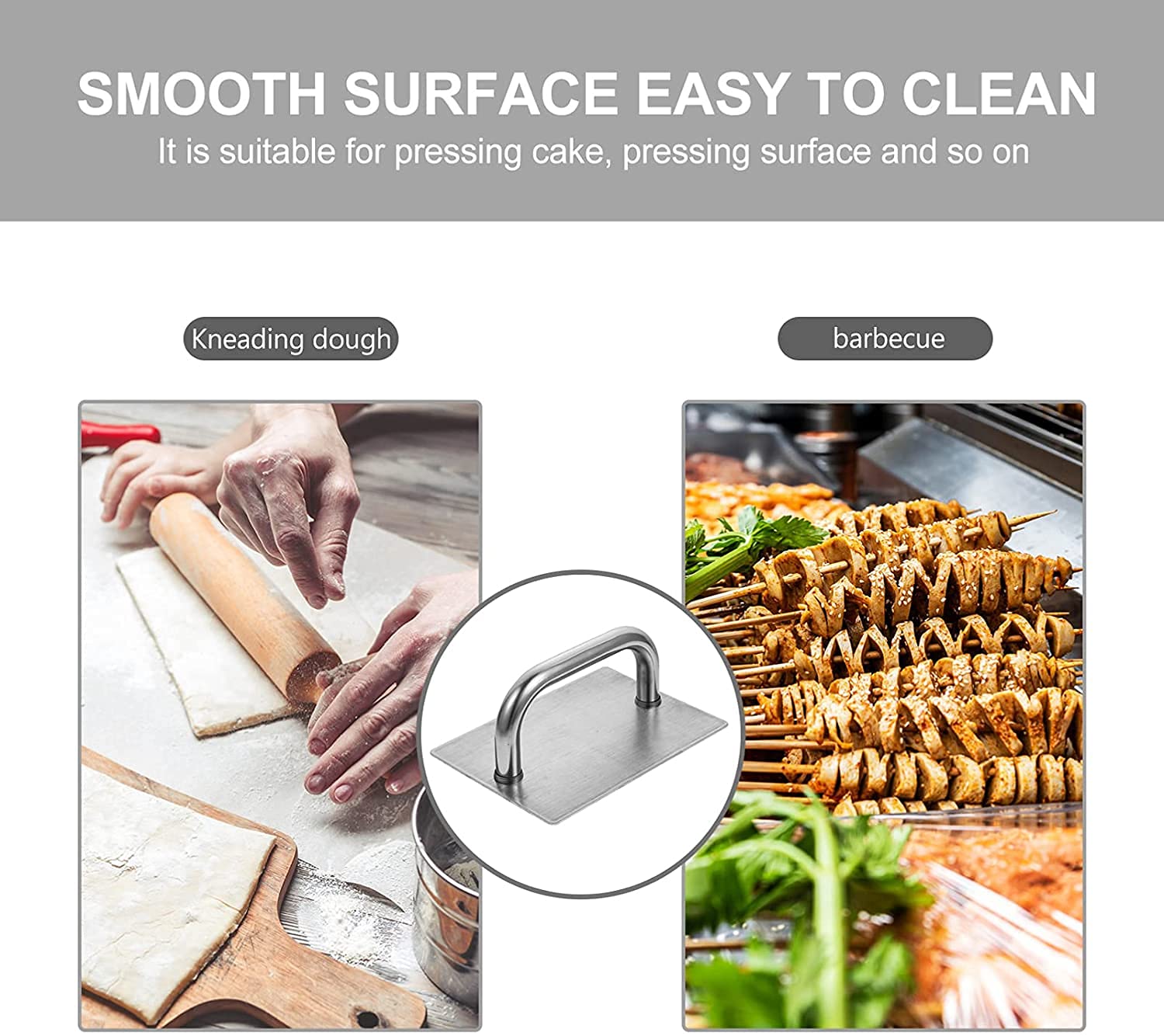 ステンレス鋼グリルプレスステーキ重量ベーコンプレスハンドル付き、クリスピーベーコンステーキバーガーパスタクッキーピザ用ミートプレスバ Amazon |  ステンレス鋼グリルプレスステーキ重量ベーコンプレスハンドル付き、クリスピーベーコンステーキバーガーパスタ ...
