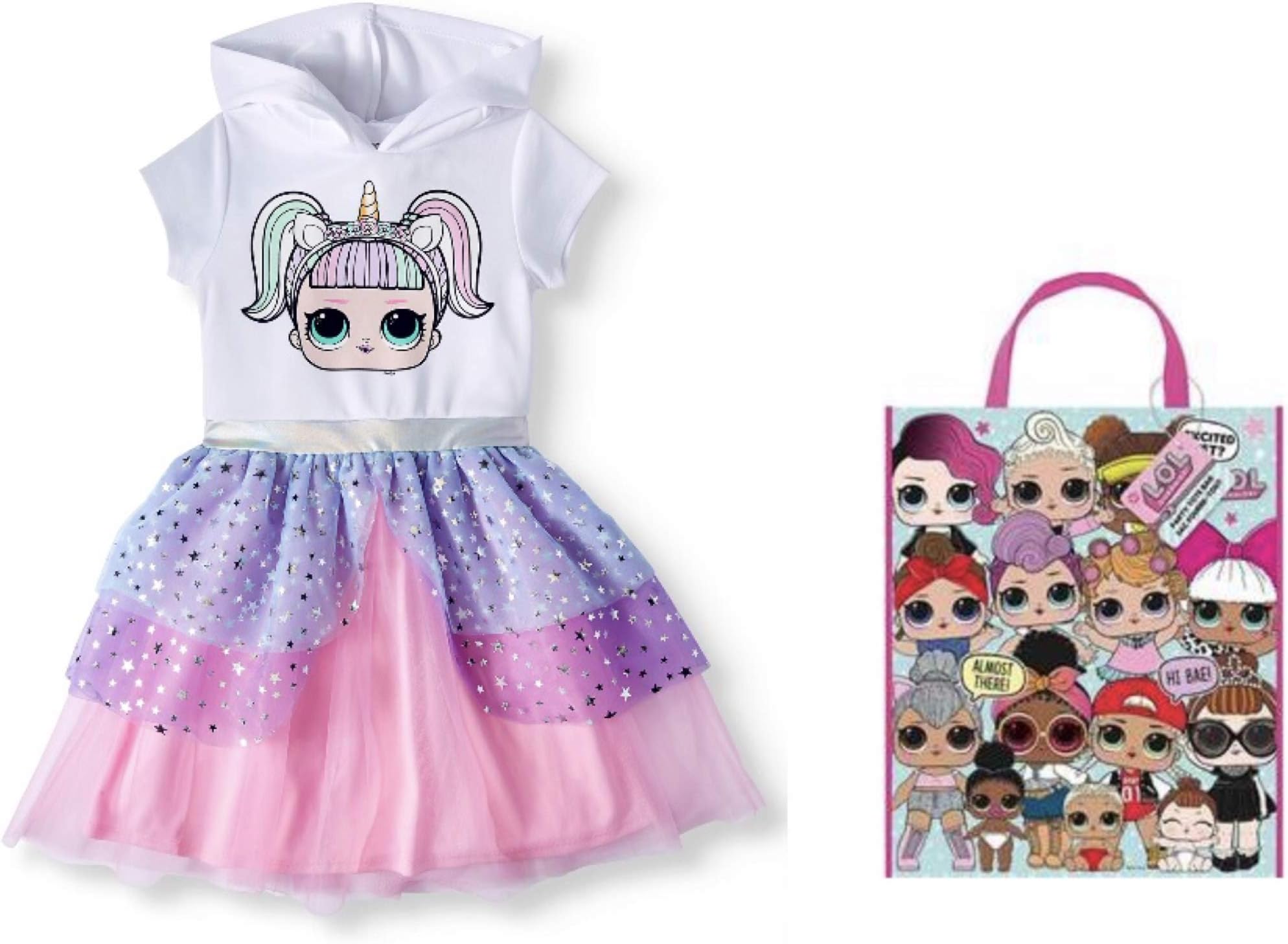 LOL Suprises CostumesLOL Surprises Halloween Dress Tutu Costume, Trick Or Treat Bag Size 7/8 White