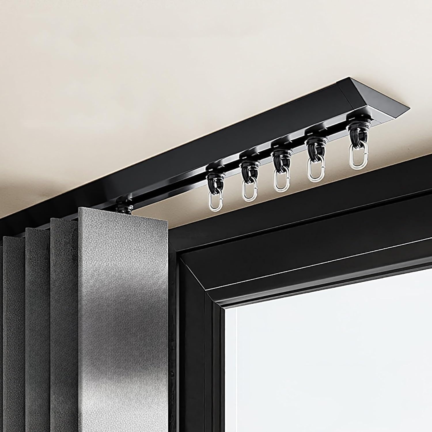 SelfAdhesive Ceiling Curtain TrackNo Drill Mount for Living Room