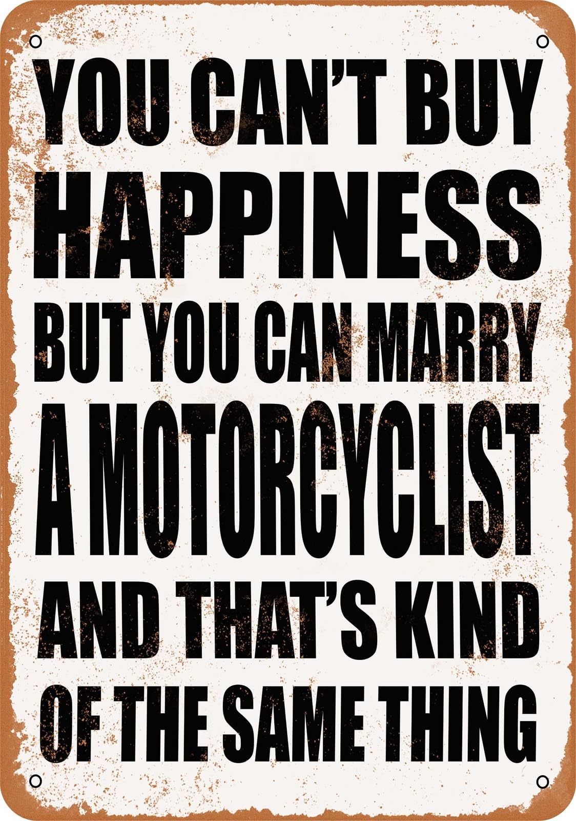 Metal Sign - Marry a MOTORCYCLIST - Vintage Look home decor