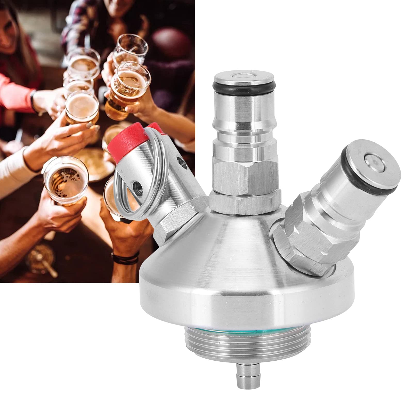 Dispenser per Fusti a Doppia Chiusura, Dispenser per Mini Fusti in Acciaio Inossidabile 304 per Mini Fusti da 5 Litri E 10 Litri, Garantisce Birra