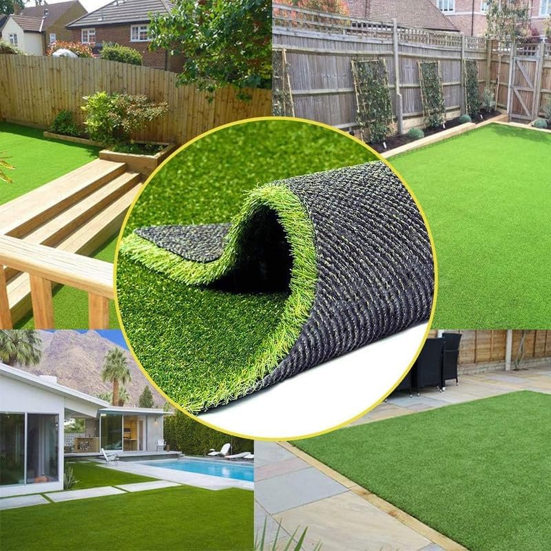 Petgrow Realistic Synthetic Artificial Grass Turf 0.8inch,Thick Faux Fake Grass Indoor Outdoor Landscape Lawn Pet Dog Turf Carpet for Garden Backyard Balcony - Image 8