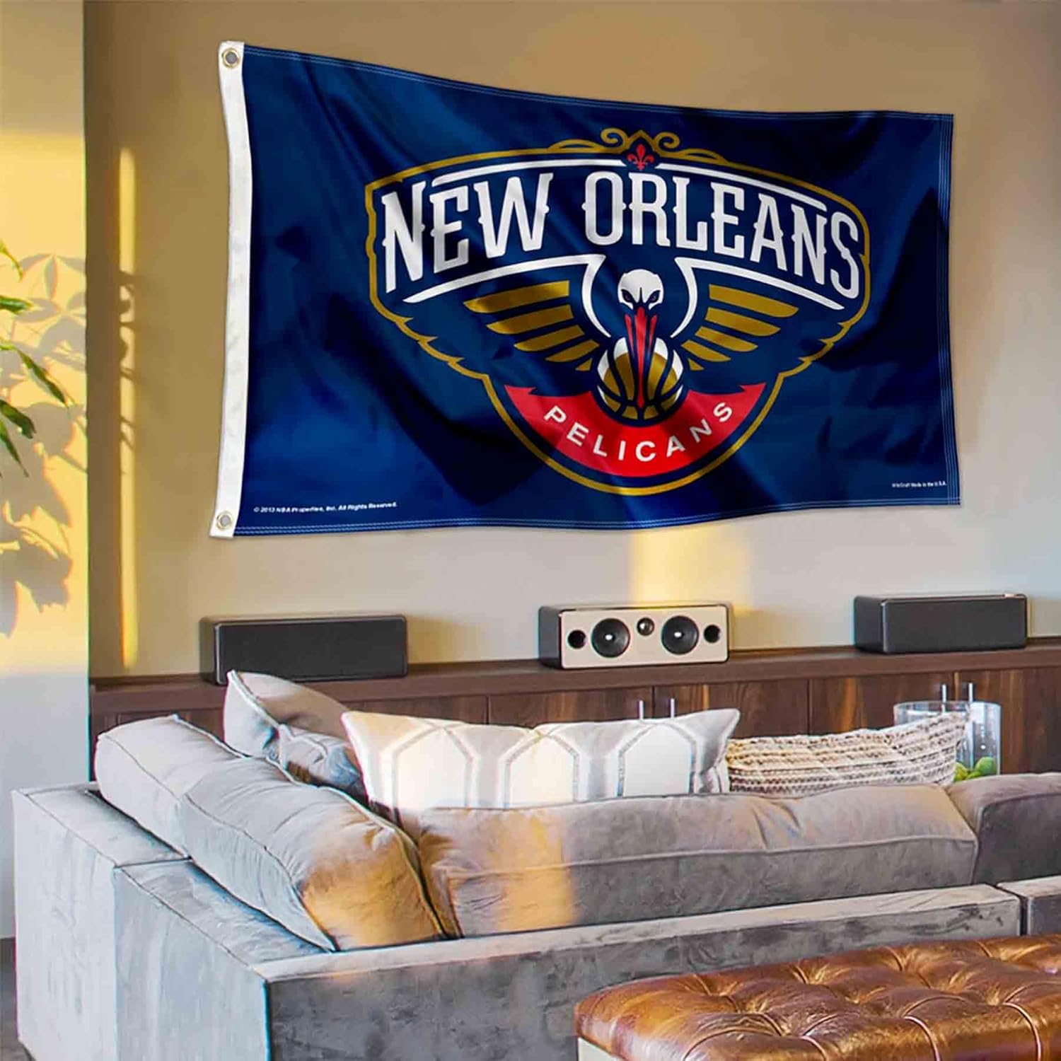 New Orleans Pelicans Primary Logo Championship Banner Flag - Image 4