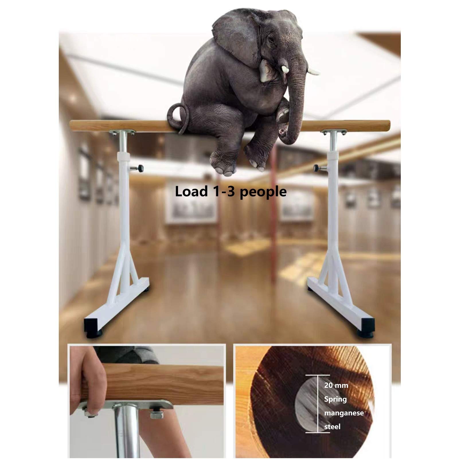 Indoor Freestanding Dance Stick, Portable Ballet Barre Pole for Home Adjustable Mobile Stretching Dance Bar Exercise Equipment