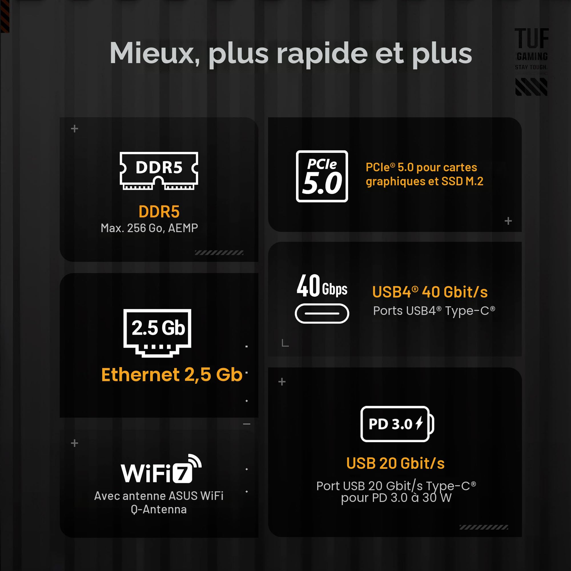 ASUS TUF Gaming X870E-PLUS WIFI7 AMD X870E Socket AM5 ATX (MB ASUS TUF Gaming X870E-PLUS WIFI7)