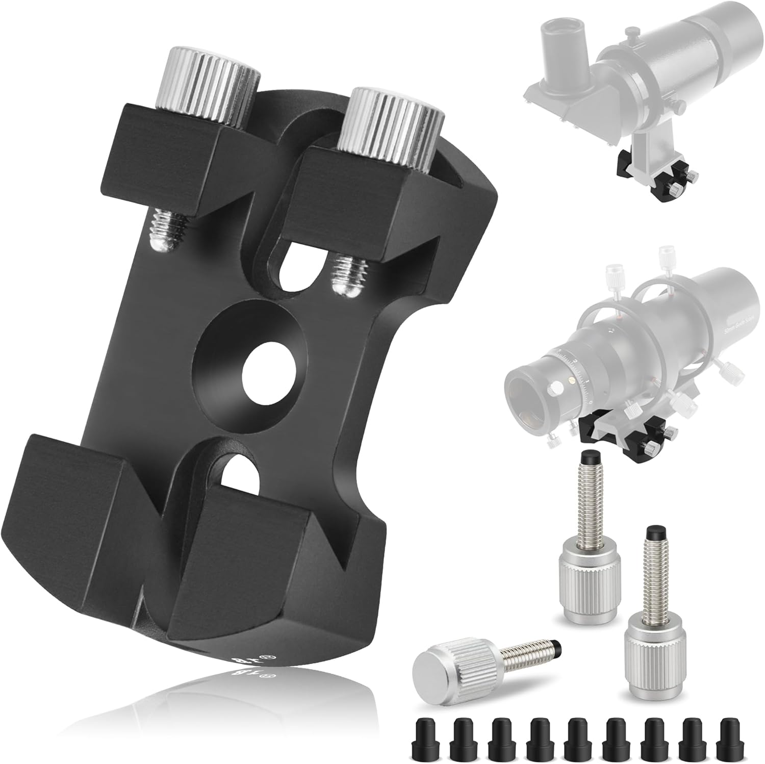 Alstar 3 PCS Premium Telescope Finderscope Guide Scope Ring Screws - Bundle with - Universal Quick Release Finder Shoe Base