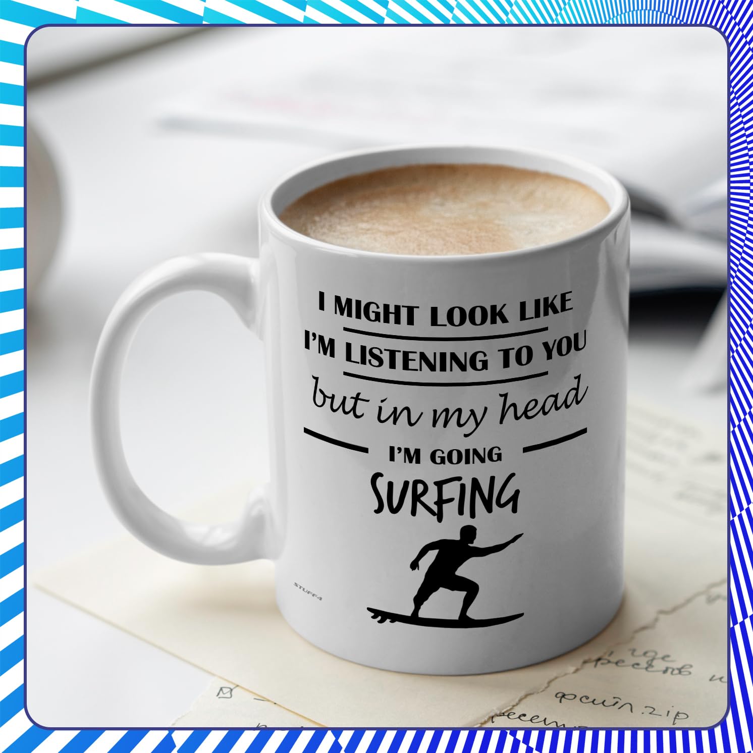 Stuff4 Surfing Gifts, in My Head Mug, Funny Gift for Surfing Lover Men Women - Image 4