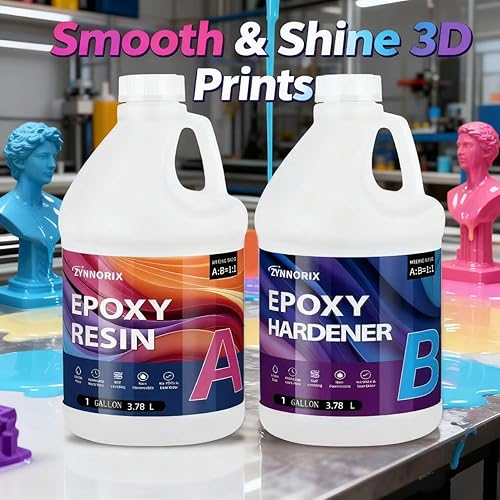 Miniatura 8 de Resina epoxi ZYNNORIX 2 galones, resistente a 3×UV, autonivelante, mejor para bricolaje, arte, mesa de río, madera, flores, moldes de fundición,