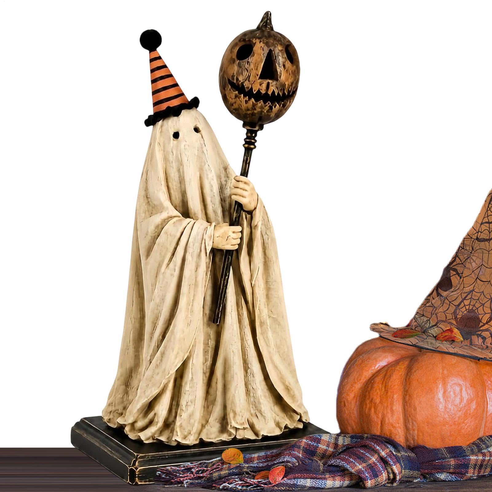 Figura de fantasma vintage iluminada con luces LED para decoración de Halloween interior