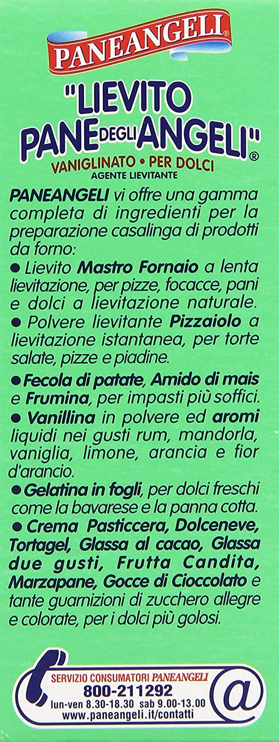 Paneangeli Lievito Vanigliato 6 Pezzi Da 160 Grammi Per Dolci