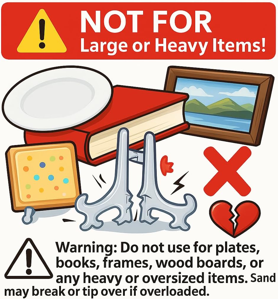 artliving 3inch Clear Plastic Easels or Stand/Plate Holders to Display Pictures or Other Items at Weddings, Home Decoration, Birthdays, Tables (12 Pack)