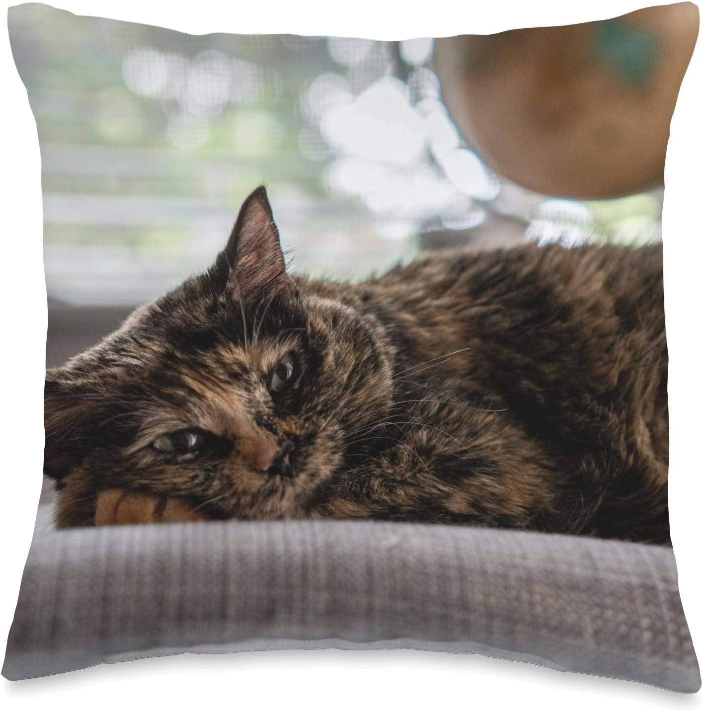 Tortoiseshell Cat Throw Pillow