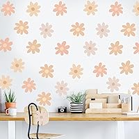 Vista 4 de BBTO - Calcomanía de pared de margaritas, calcomanías de vinilo para pared con flores, calcomanías de margaritas, calcomanías florales para despegar