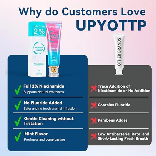 Miniatura 5 de Pasta dental blanqueadora de niacinamida, pasta dental blanqueadora intensiva de niacinamida, aliento fresco, mejora la salud de las encías, sin