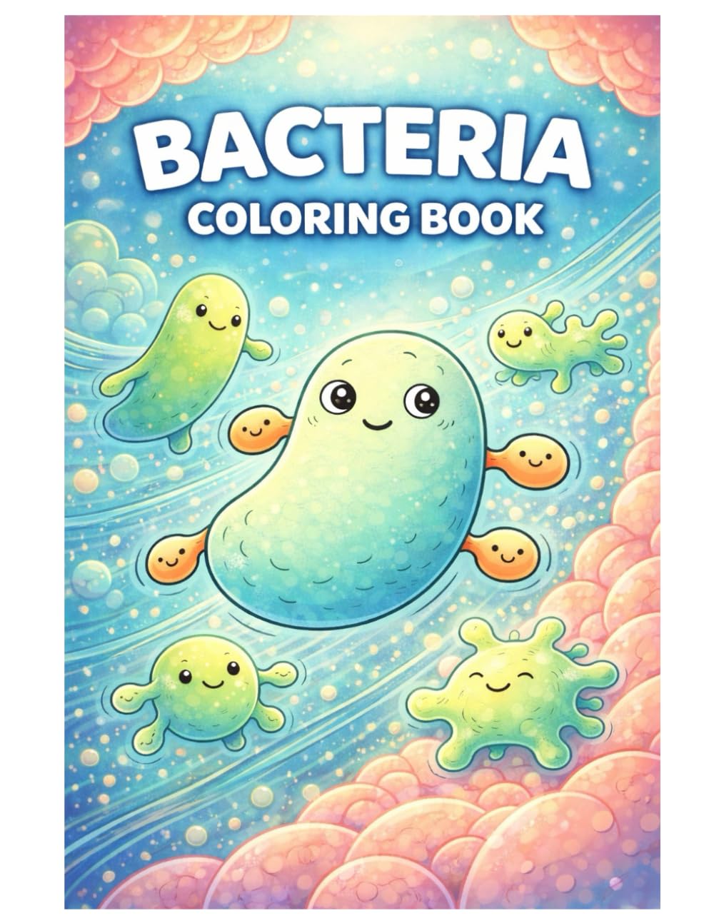 Bacteria Coloring Book: Cute and Friendly Bacteria, Funny Microbes and Simple Shapes – A Fun Coloring Book for Kids