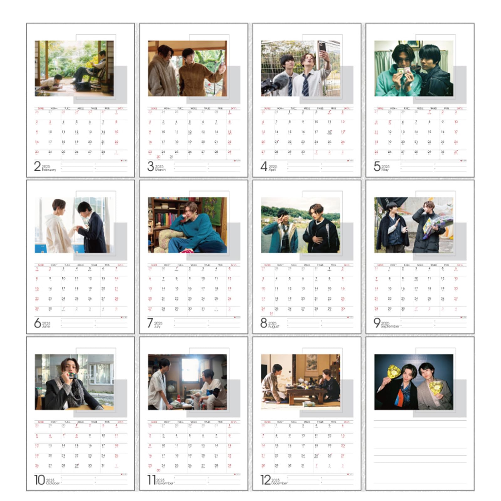 Amazon.co.jp: 美しい彼 2025年カレンダー 八木勇征 萩原利久