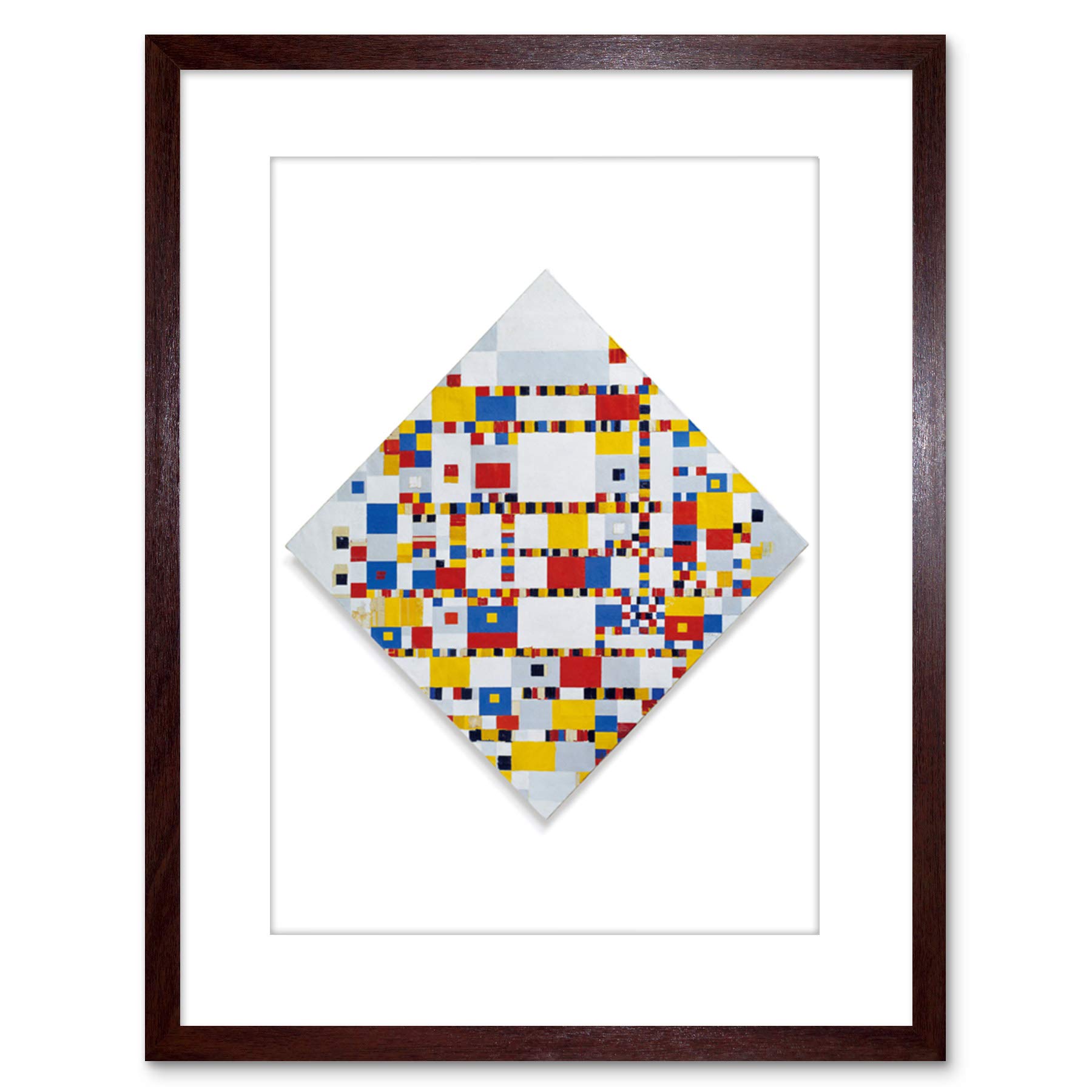 Wee Blue Coo PAINTING PIET MONDRIAAN VICTORY BOOGIE WOOGIE FRAMED ART PRINT POSTER F97X12140