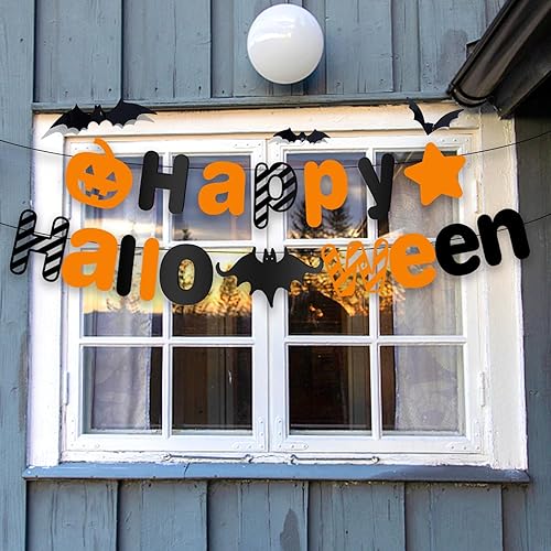 Miniatura 6 de Decoración de Halloween, 12 calcomanías de murciélago para pared, puerta, pequeña decoración de Halloween para interiores, linda decoración de