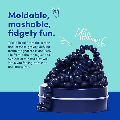 Miniatura 4 de Speks Masilla de ferrita Crags, más de 500 piedras de ferrita en una lata de metal, juguetes para ansiedad seriamente satisfactorios para adultos y