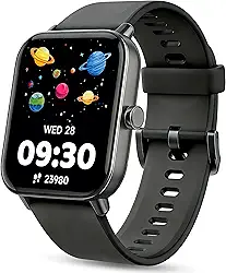 Relógio inteligente infantil, relógio infantil sem necessidade de telefone, monitor de frequência cardíaca e sono, monitor de estresse e SpO2, contador de passos, relógio despertador, jogos, relógio