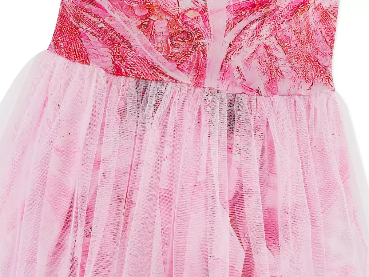 10 Pcs Halloween Black Witch Costume for Girls Pink Dress for Kids - Image 5