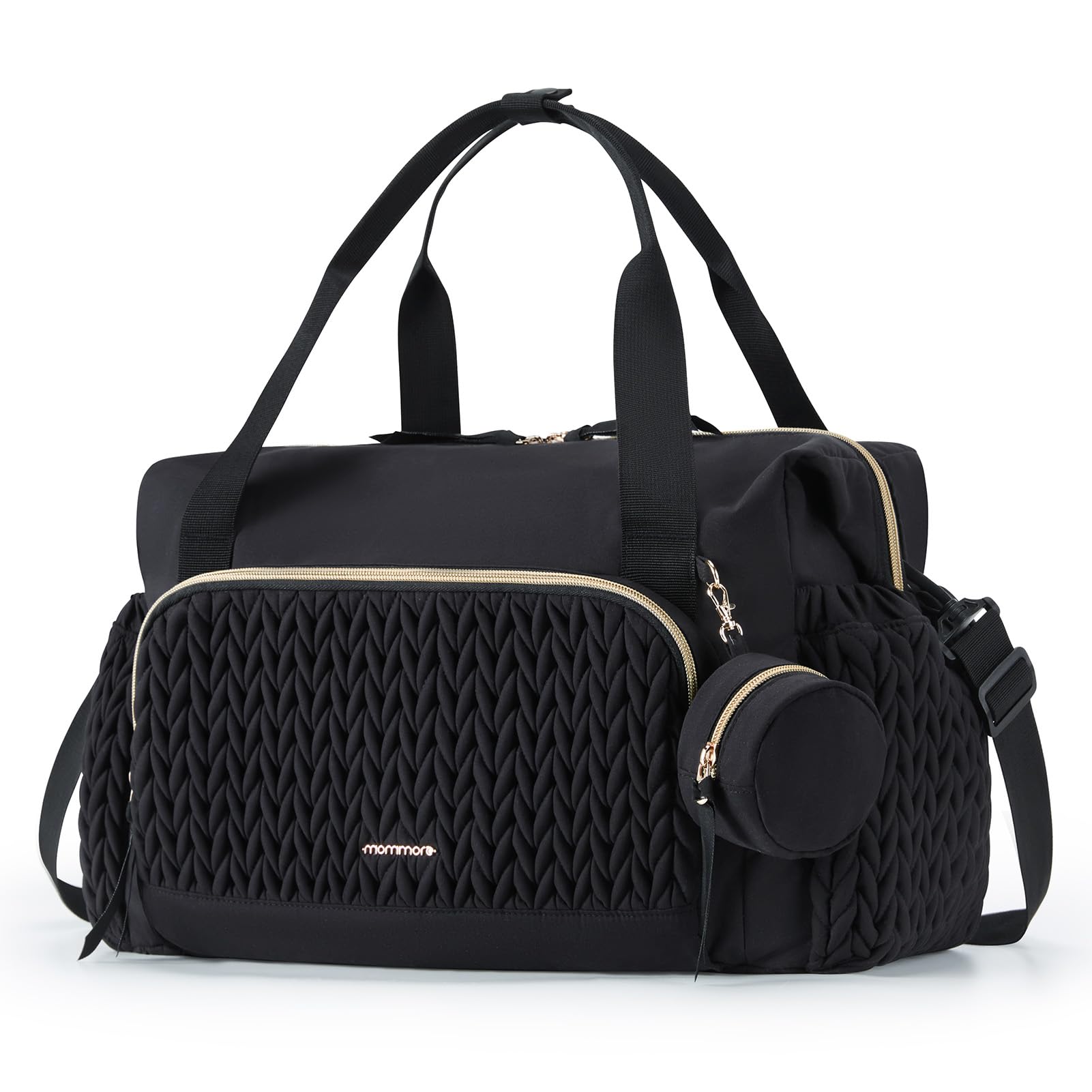 mommore wickeltasche Kinderwagen, Diaper Bag geräumige Reise-Wickeltasche, Kliniktasche Geburt, Mommy Bag Babytasche mit Schnulleretui