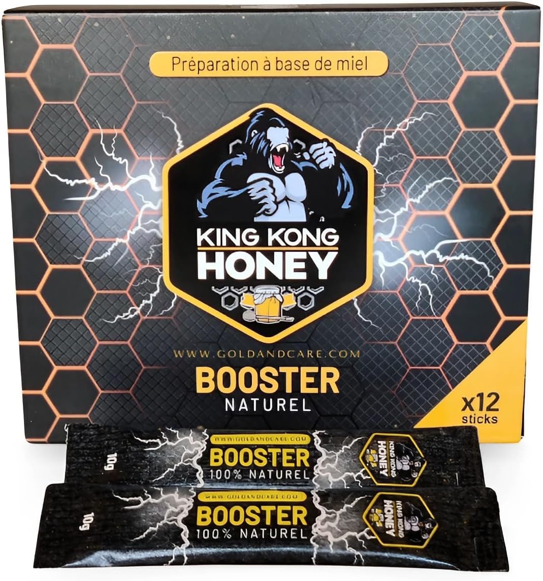 Miel King Kong : Boostez votre vitalité et votre énergie ! Fabrication francaise. Lot de 3-6 - 9 Sticks (3 SACHETS)