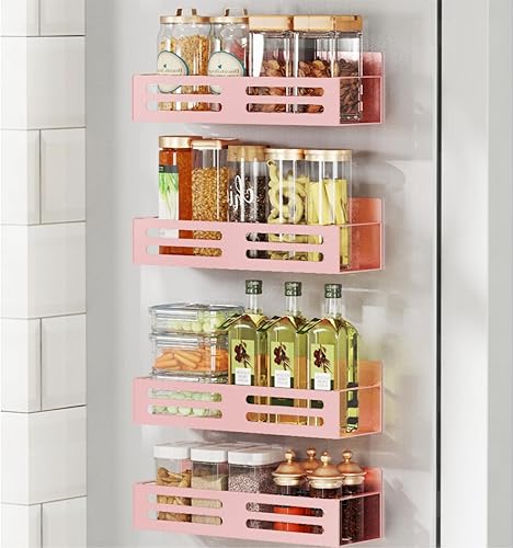 Miniatura 11 de Estante magnético para especias con frascos, estante magnético para especias para refrigerador, 24 tarros de especias con etiqueta, estantes Negro