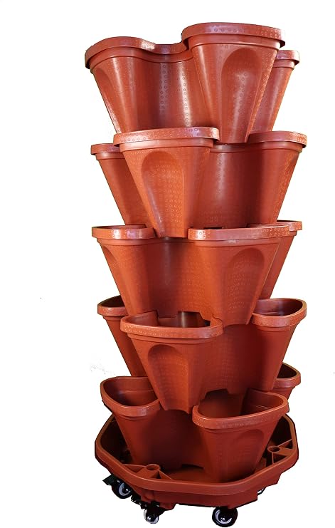 Mr. Stacky New Roller Tray - 18inch - 6 Casters - Terracotta Color...