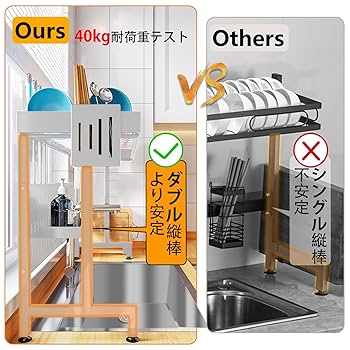 ママ倉 水切りラック 食器 水切りかご 食器乾燥 収納 省スペース 2段 71HqHroyKZL._UF350,350_QL80_.jpg