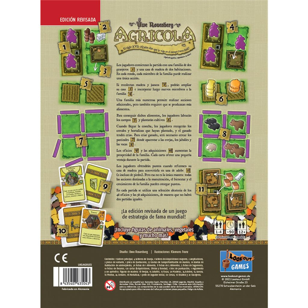 Asmodee Agricola, Juego de Mesa de Estrategia Ganador de Varios Premios