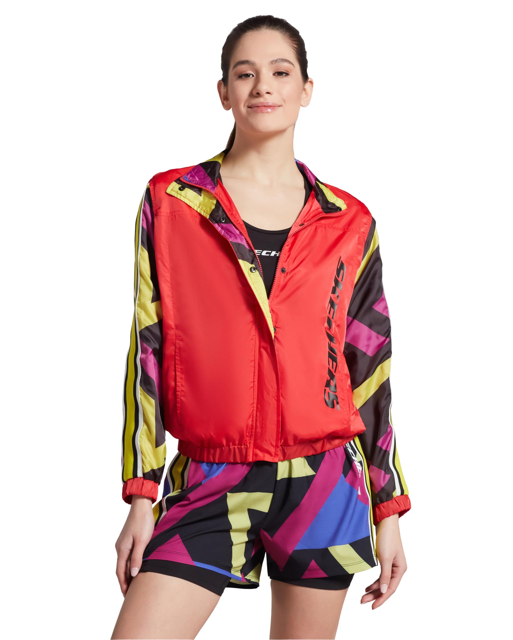W Capsule Coll. Big logo Full Zip Jacket Kadın Kırmızı Fermuarlı Eşofman Üstü