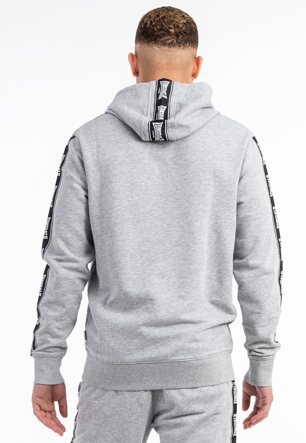 Lonsdale London SCOUSBURGH Hombre Sudadera con Capucha Negro Regular