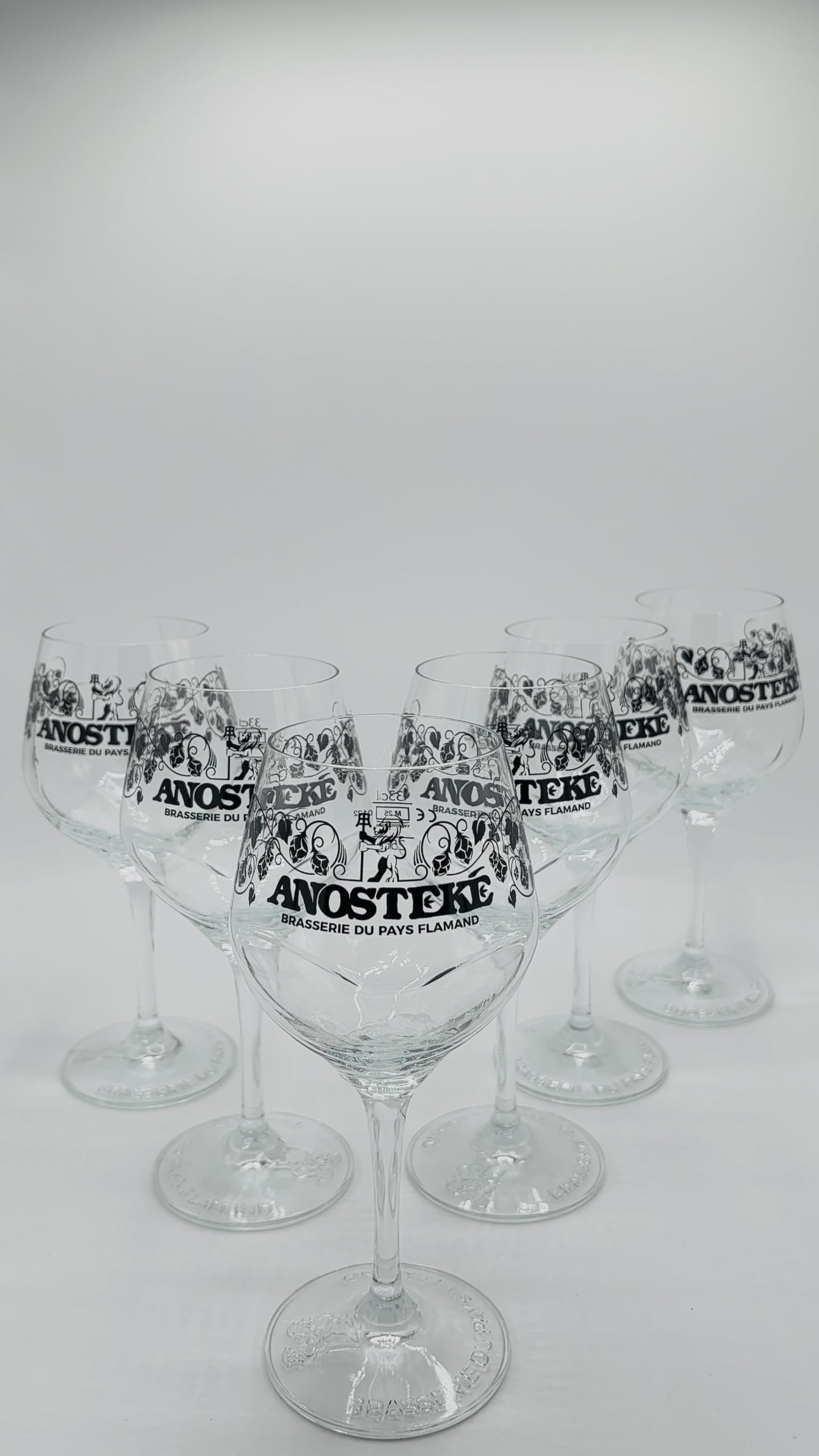 LOT 6 VERRE BIERE FLANDRE 33 CL NEUF, MODELE ANOST VAP